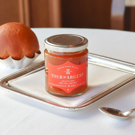 Confiture Pêches Jaune au Champagne Tour d'Argent