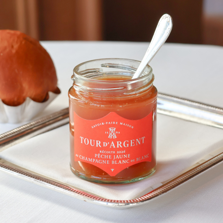 Yellow Peach jam with Tour d'Argent Champagne