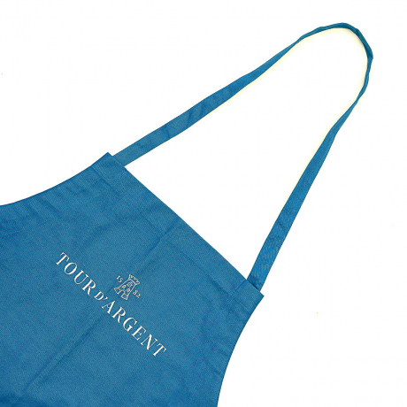 Blue apron embroidered Tour d'Argent