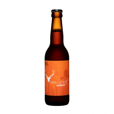 Volcelest organic craft amber beer
