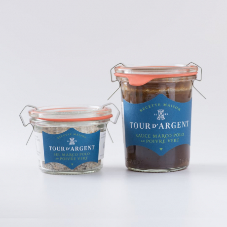 Duo Sauce & Sel Marco Polo au poivre vert Tour d'Argent