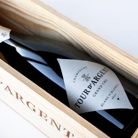 "Rejoicing" wooden case - 1 Magnum of Champagne Blanc de Blancs Tour d'Argent
