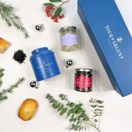Christmas tea time - Box to personalize with honey, jam and tea