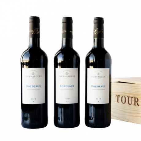 Premices - Wooden case with 3 Bordeaux Tour d'Argent