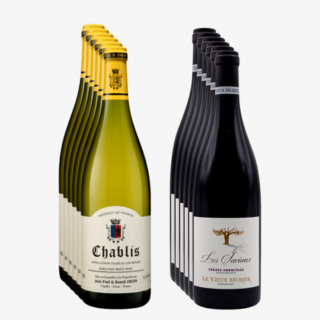 Coffret des Crus Festifs - Chablis & Crozes-Hermitage